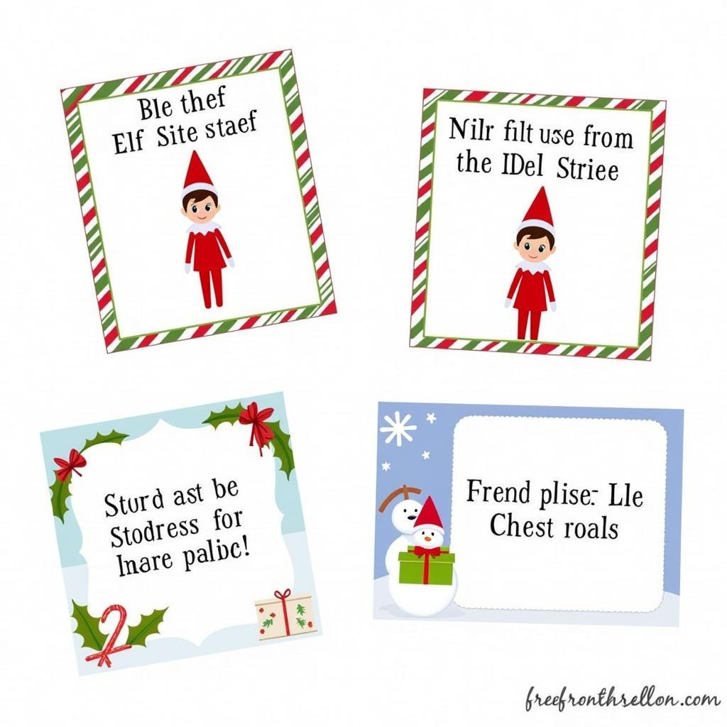 Free Printable Elf on the Shelf Mailing Labels