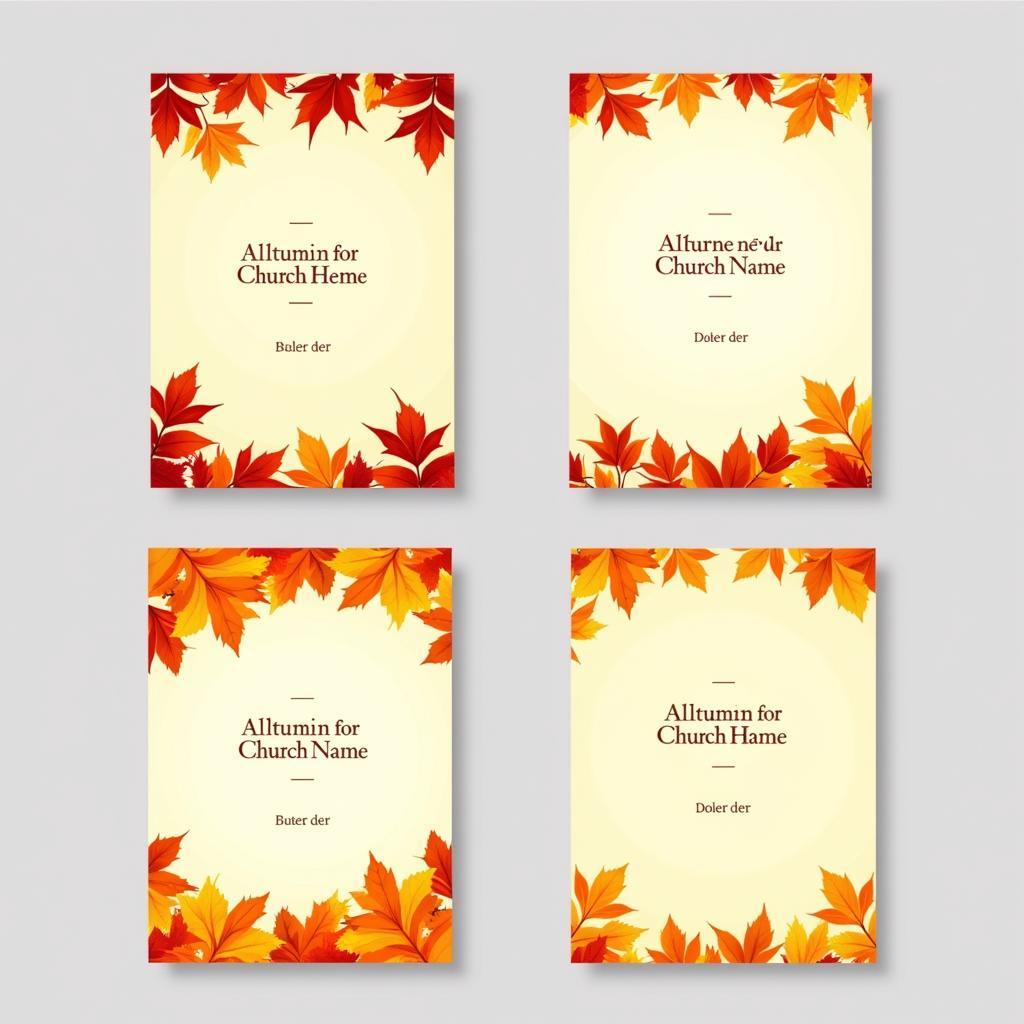 Free Fall Church Bulletin Covers with Autumn Leaves