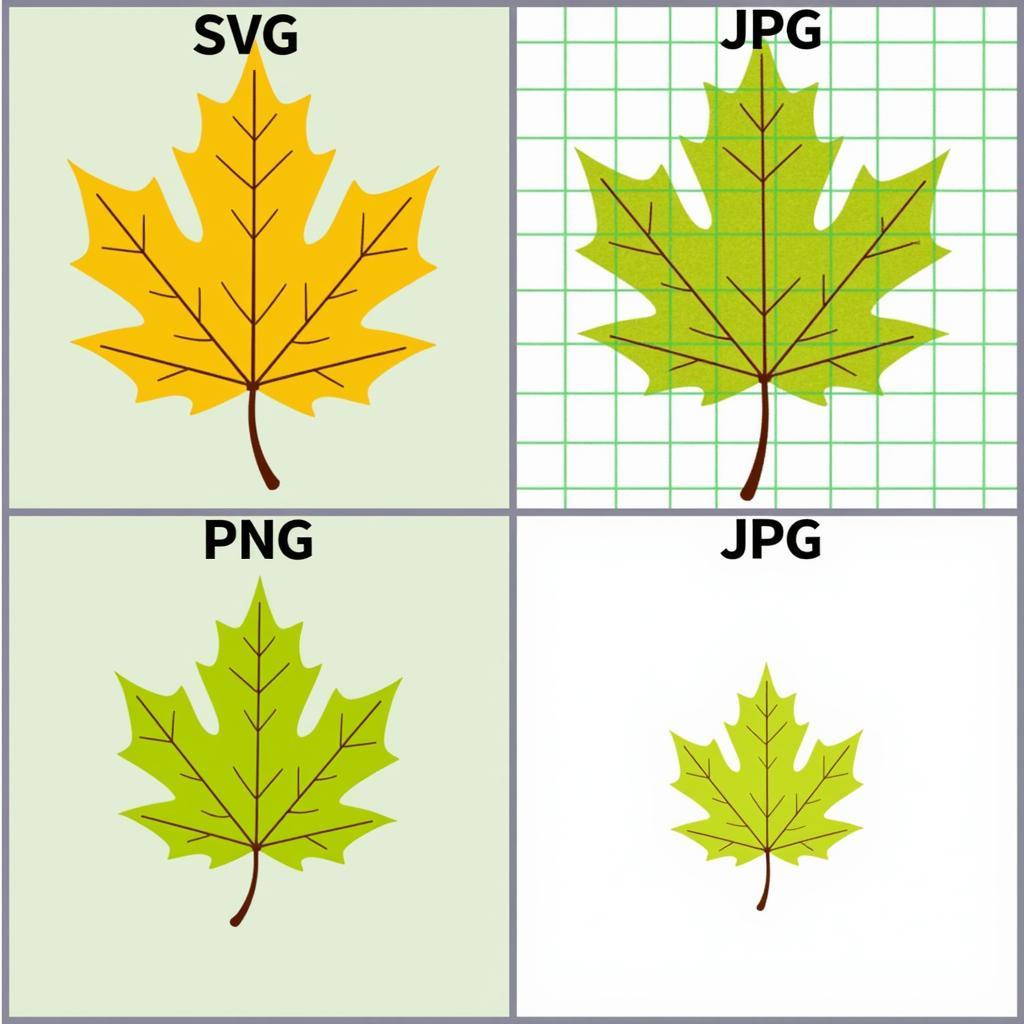 Free Fall Leaves SVG vs. PNG/JPG Comparison