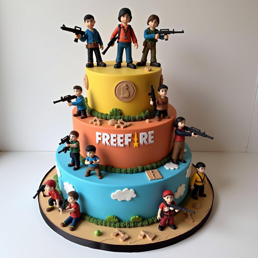 Free Fire Character Cake