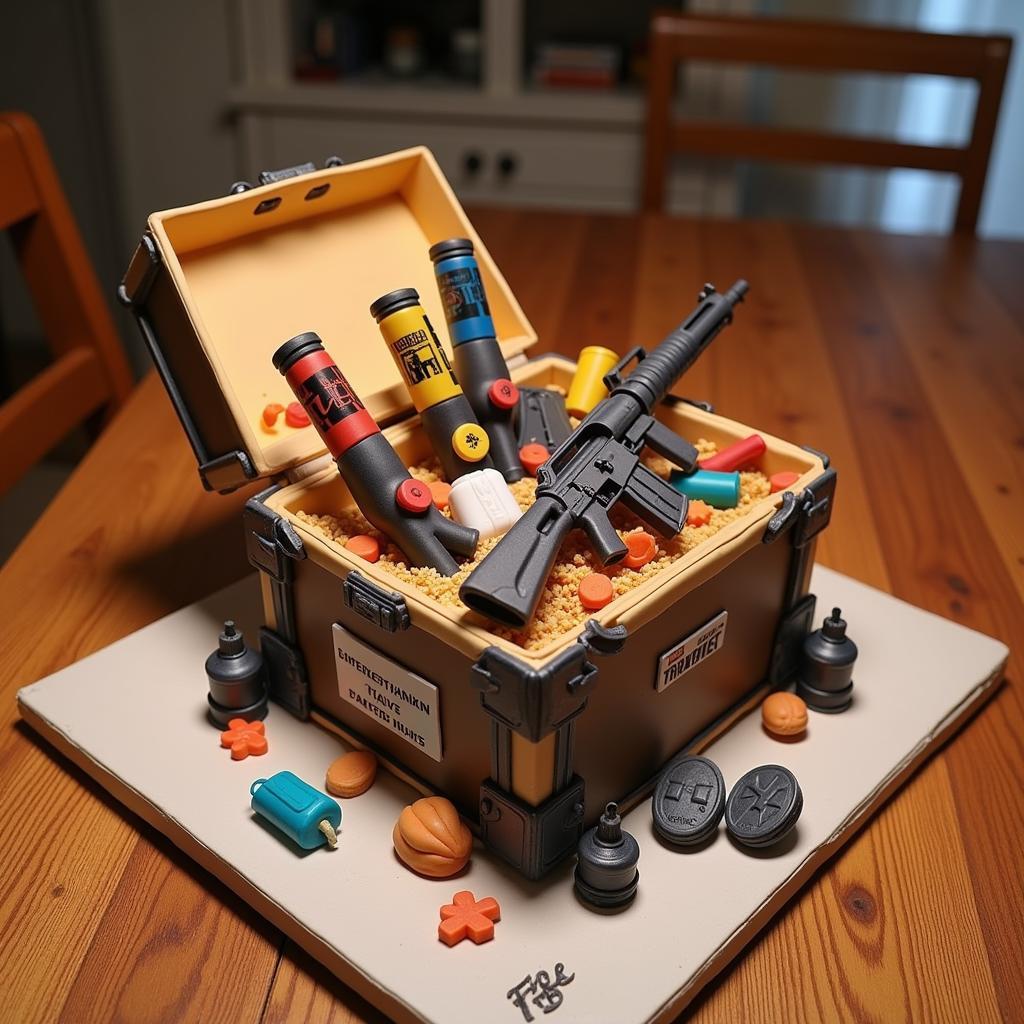 Free Fire Loot Crate Cake