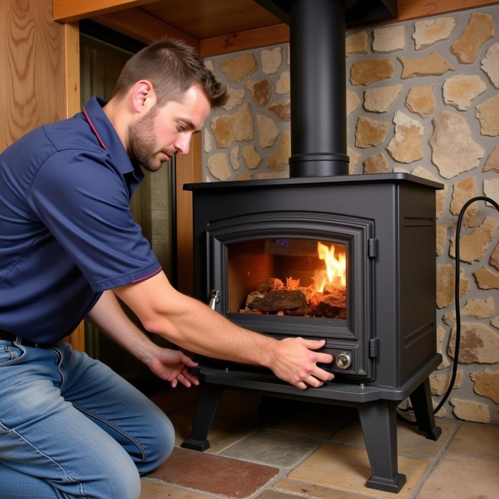 Professional Free Flow Wood Stove Installation