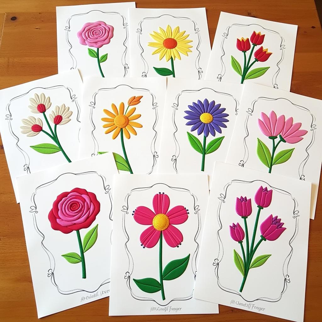 Collection of Free Flower Applique Templates