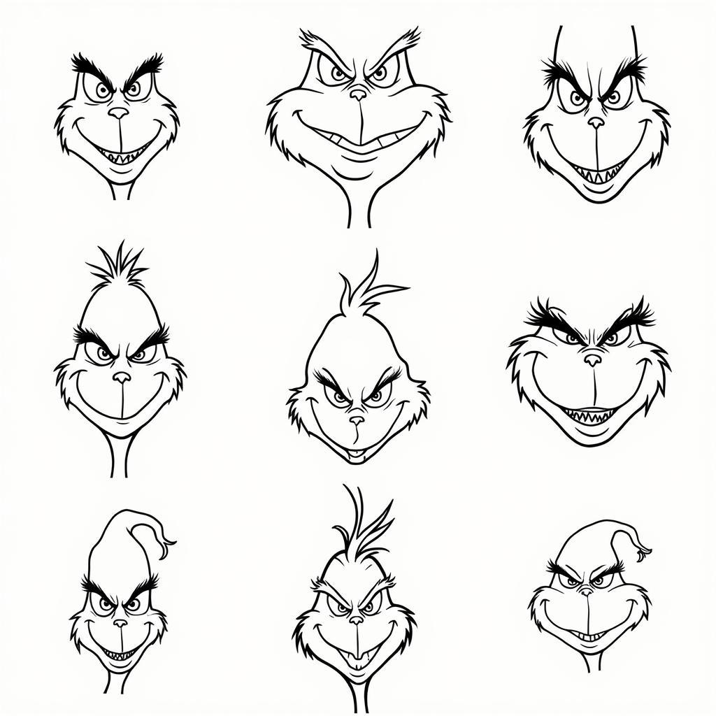 Free Grinch Face SVG Designs