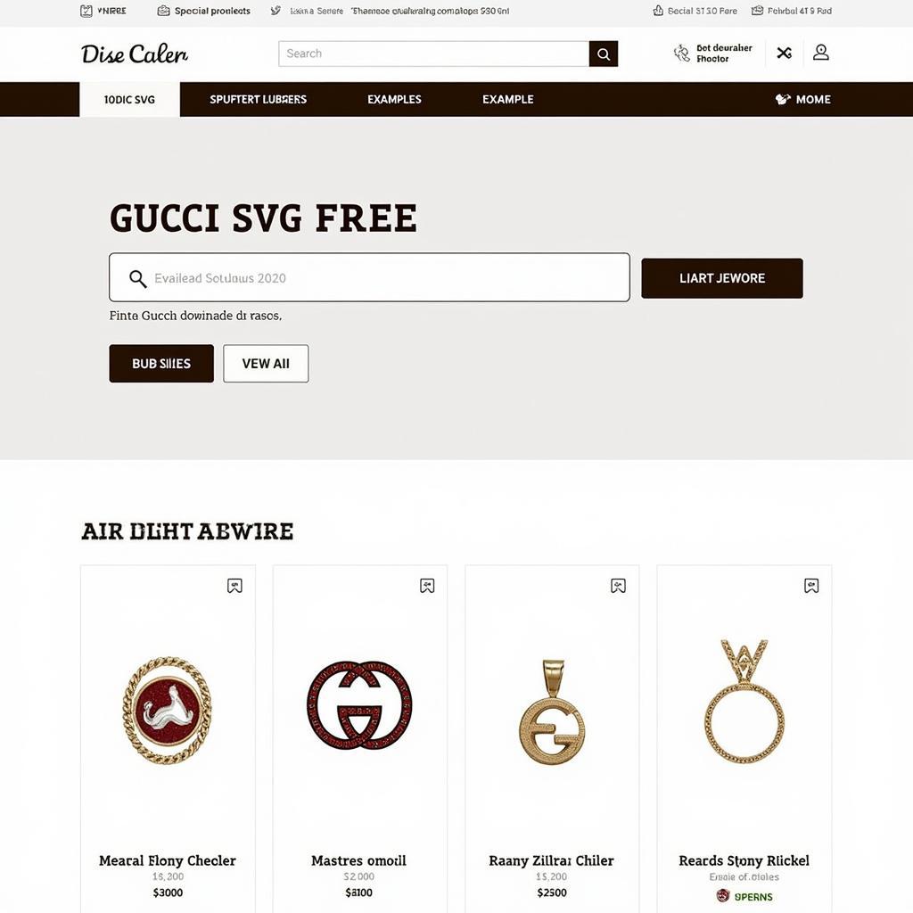 Free Gucci SVG Website Example 