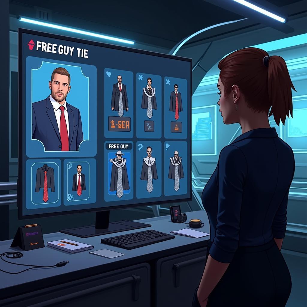 Free Guy Tie in Virtual World