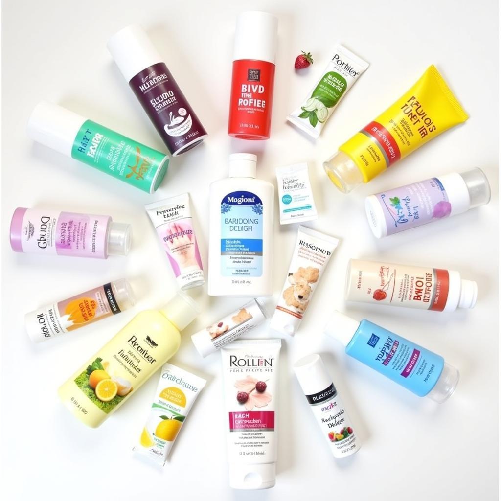 Assortment of free hand lotion samples