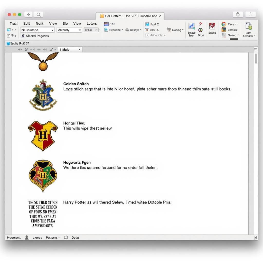 Free Harry Potter Cross Stitch Patterns PDF