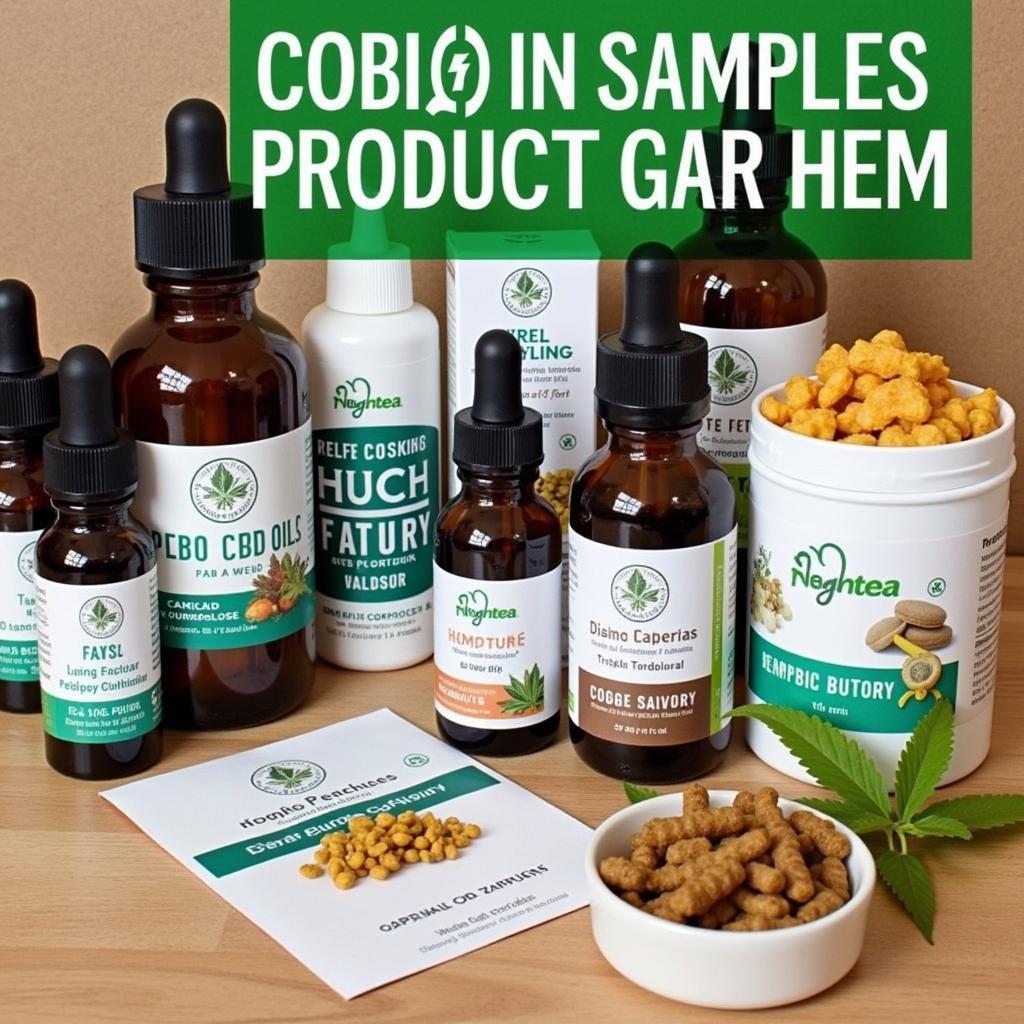 A variety of free hemp samples.