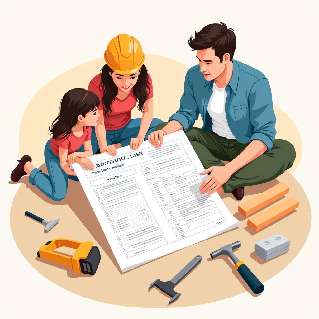 Free house plans with material lists illustration