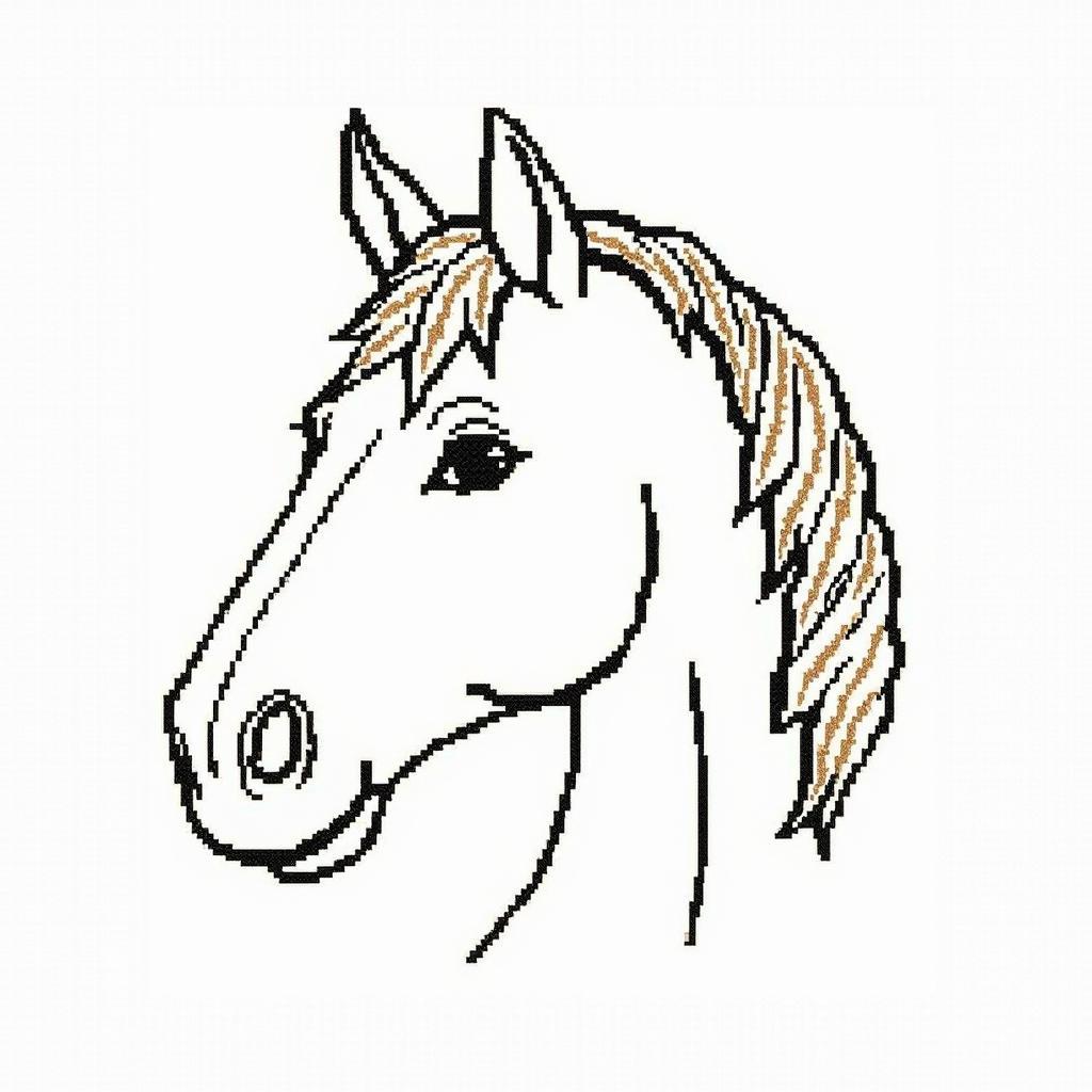 Beginner-Friendly Horse Cross Stitch Pattern