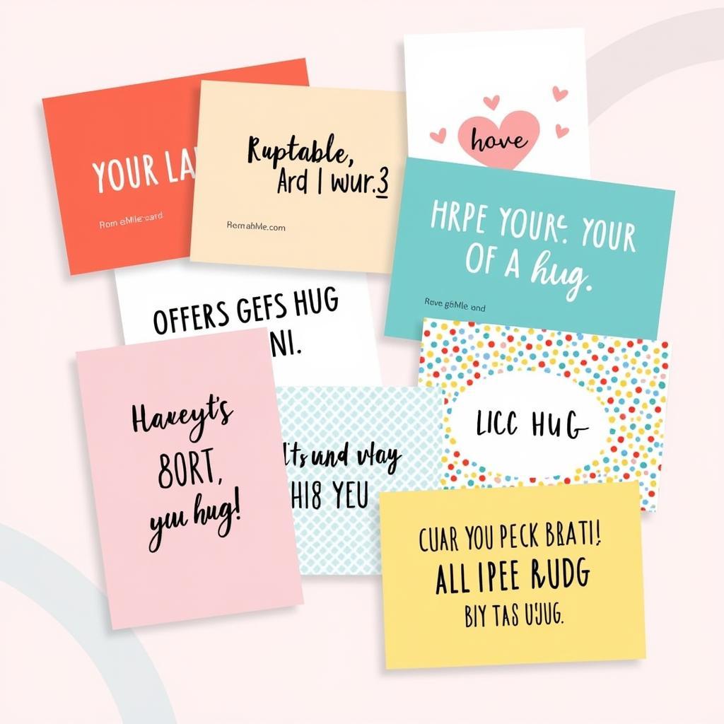 Colorful Free Hug Card Designs