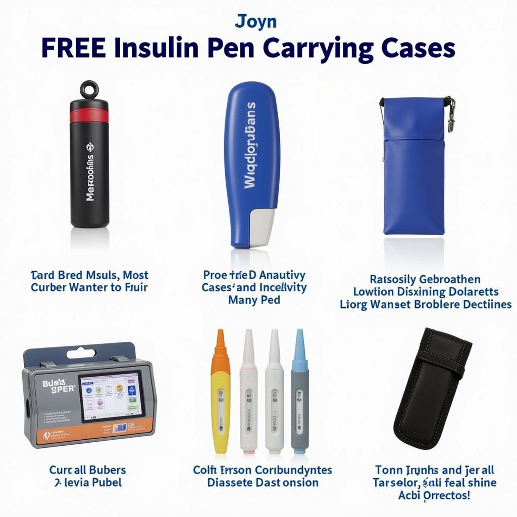 Assortment of free insulin pen carrying cases