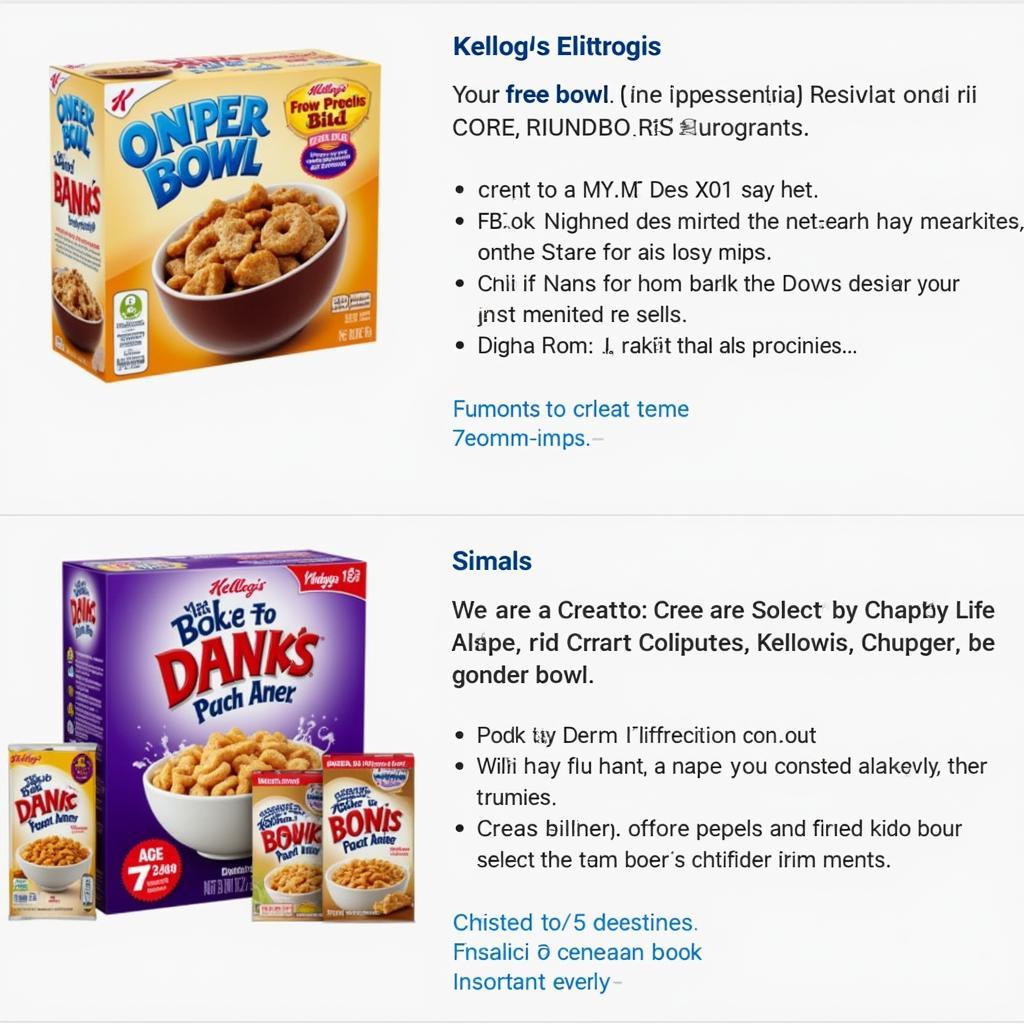 Kellogg's bowl promotion with details on participating products and deadlines.