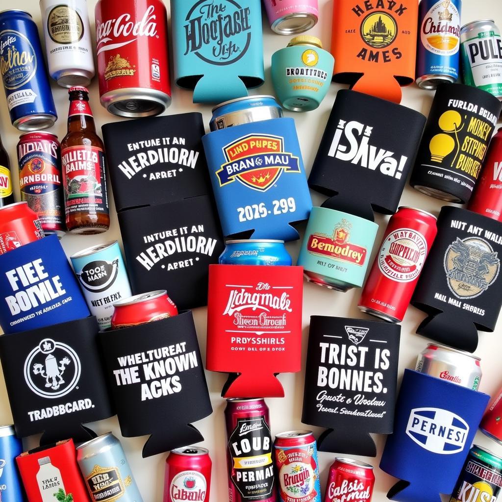 A collection of free koozies