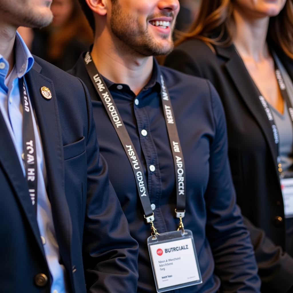 Branded Lanyards at an Event