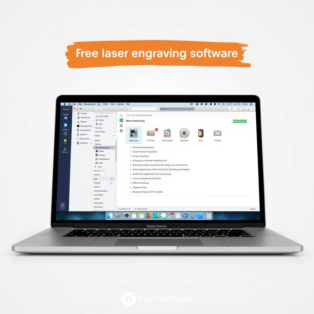 Free laser engraving software interface on a Mac