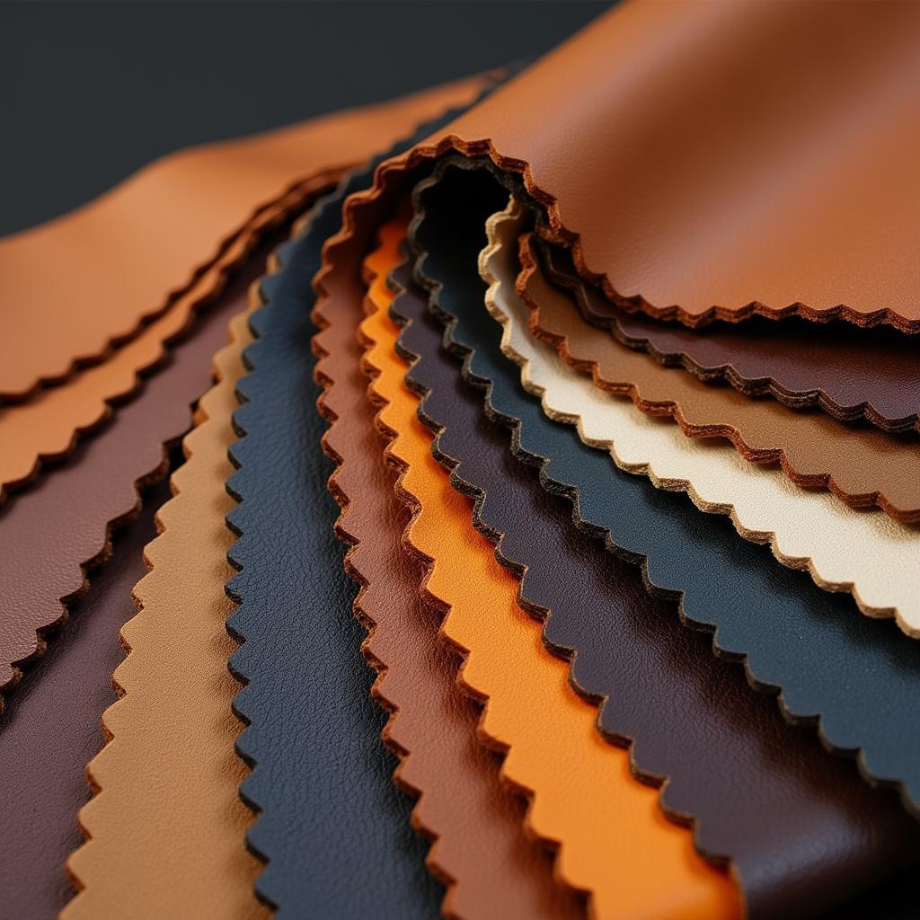 Leather swatch samples