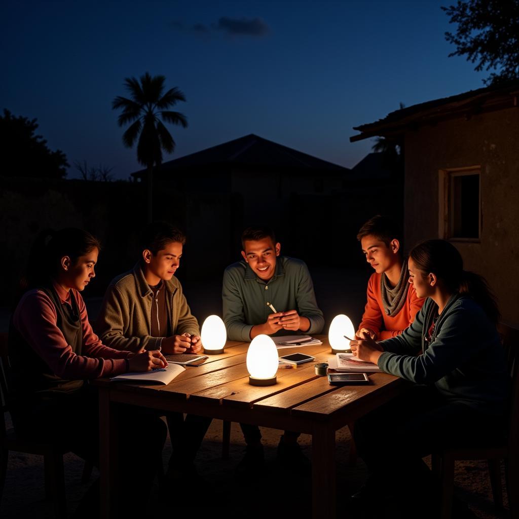 Free Light Solar Lamps in a Rural Community