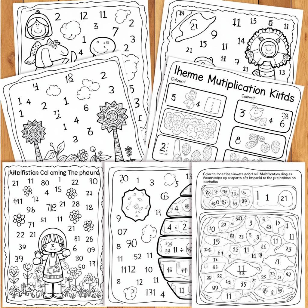 Free Multiplication Coloring Sheets for Kids