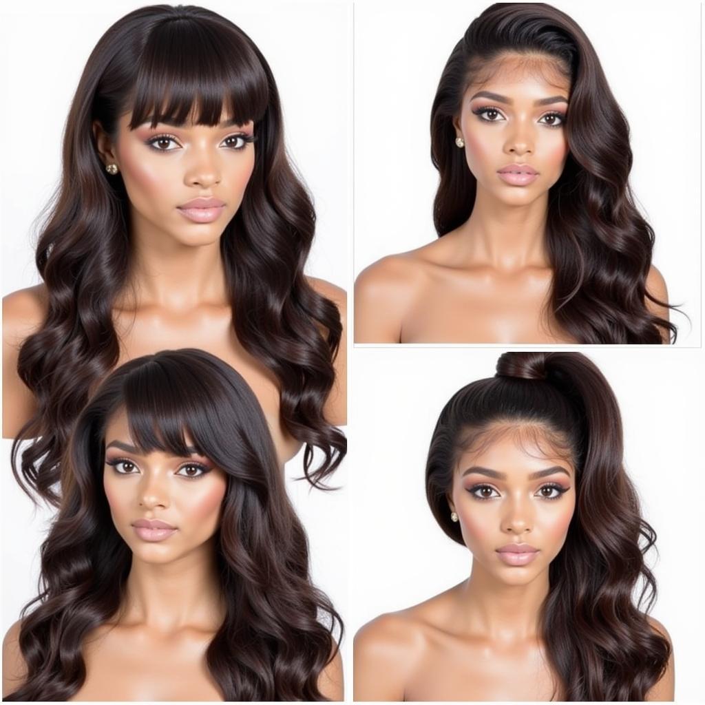 Various Free Parting Lace Front Wig Styles