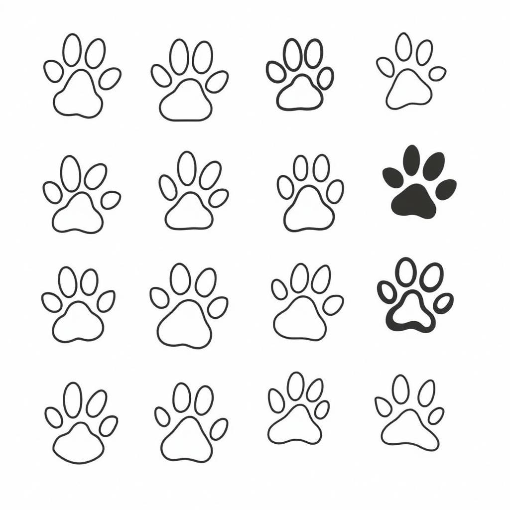 Various Free Paw Print SVG Designs