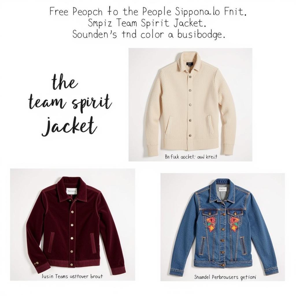 Free People Team Spirit Jacket Fabric and Color Variations