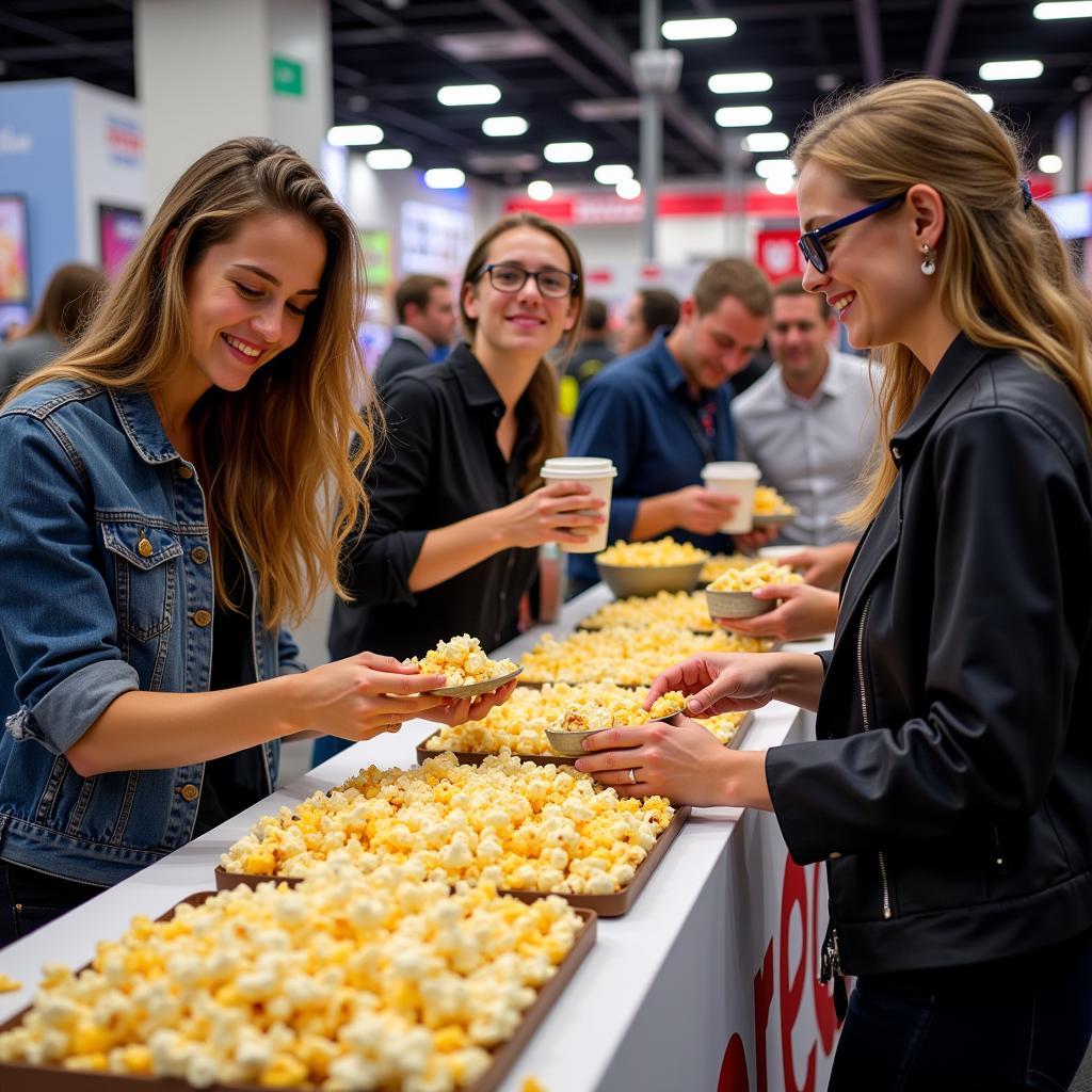 Free Popcorn Samples at Event Marketing