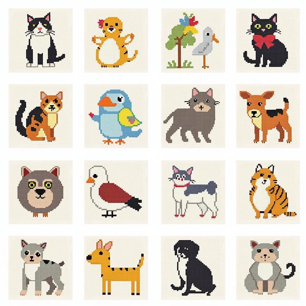 Free Primitive Cross Stitch Animal Patterns