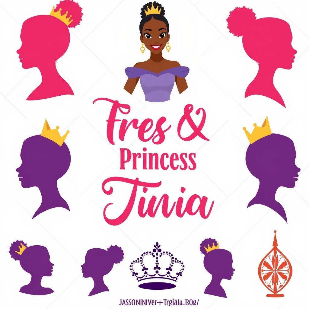 Collection of Free Princess Tiana SVG Designs