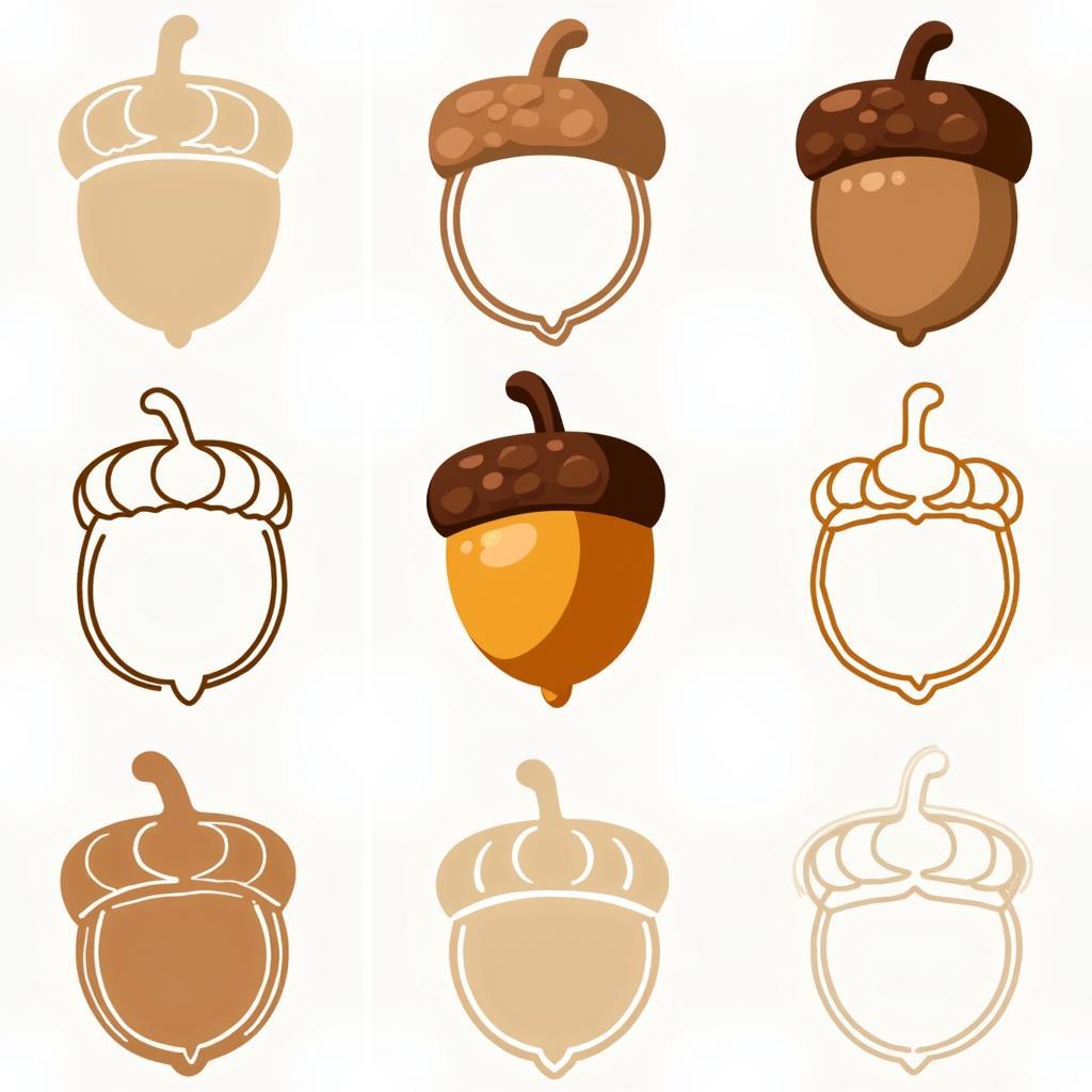 Collection of Free Printable Acorn Templates