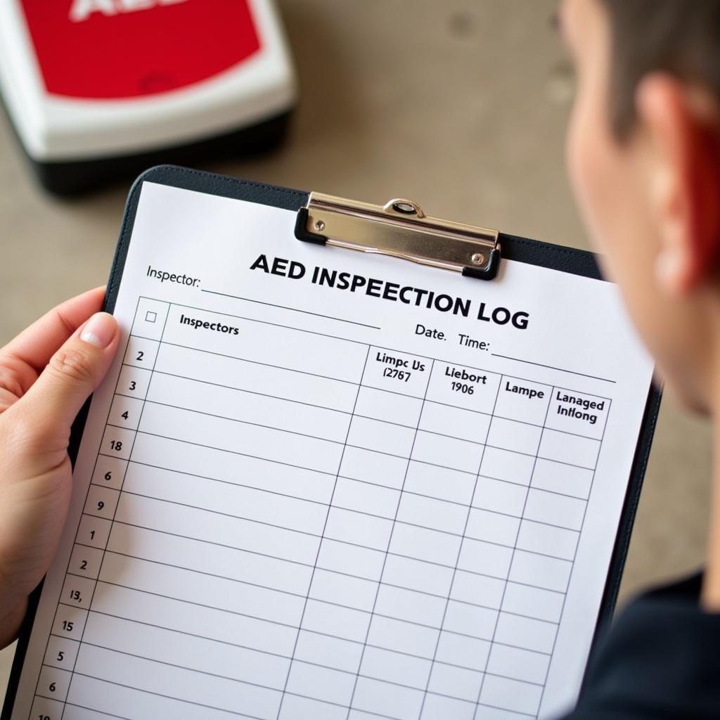 Free Printable AED Inspection Log Prompt