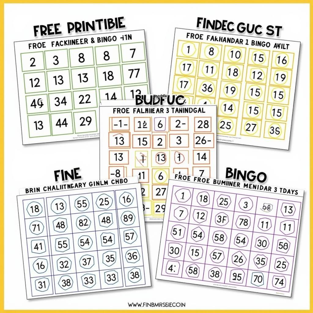 Free Printable Bingo Boards 1-15