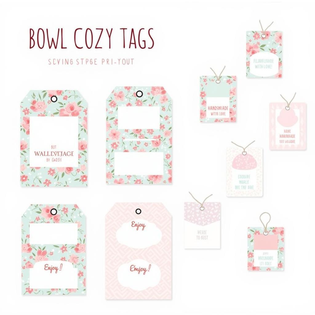 Free Printable Bowl Cozy Tag Design Ideas