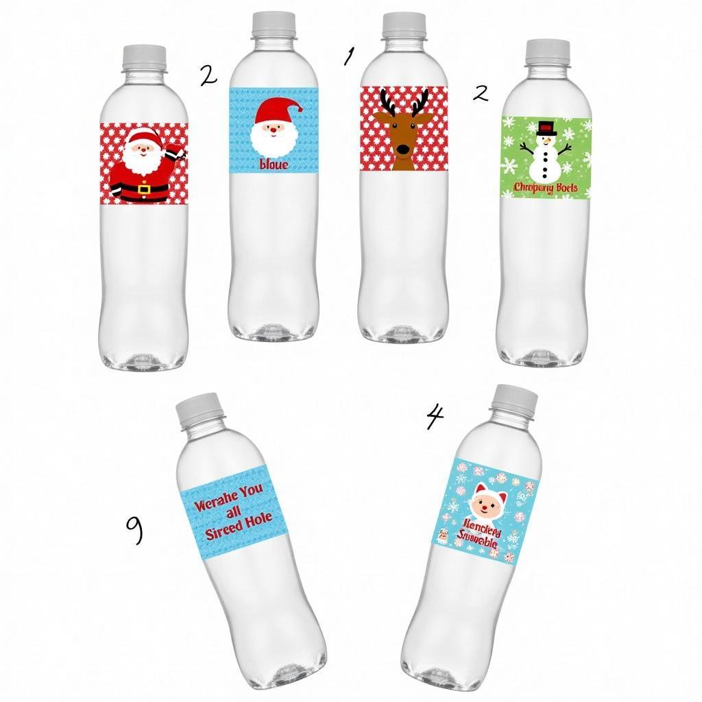 Free Printable Christmas Water Bottle Labels