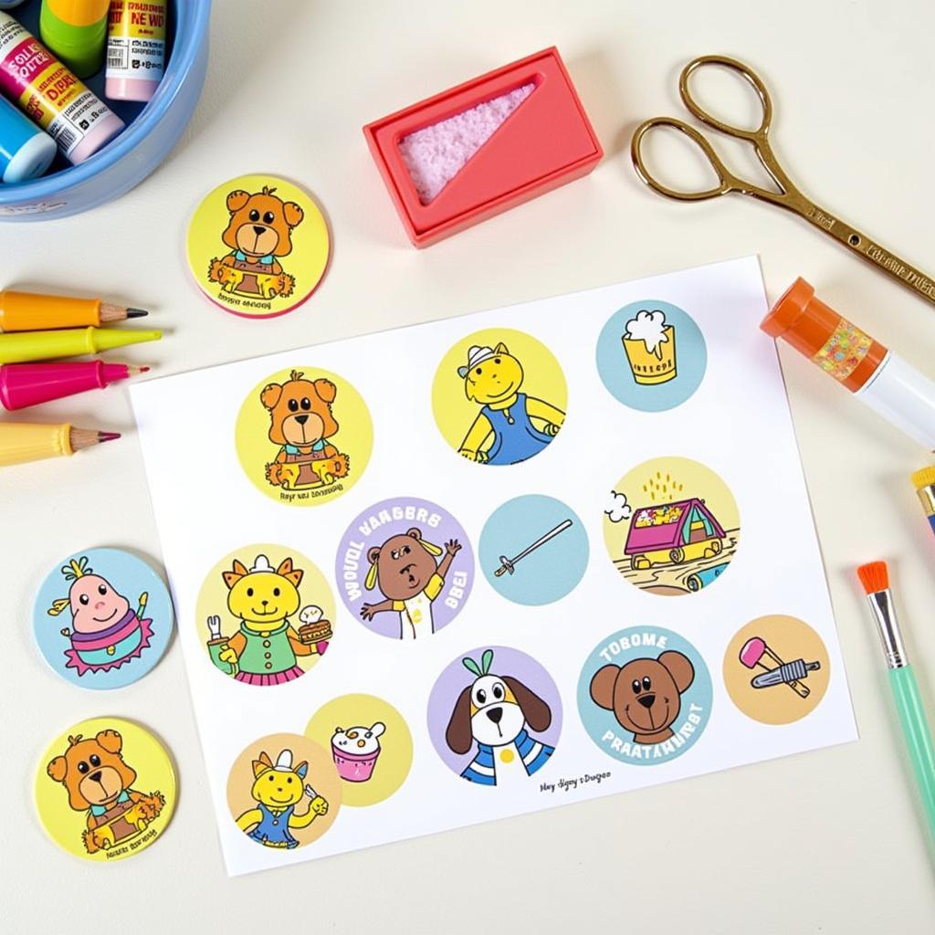 Colorful Hey Duggee badges ready to print