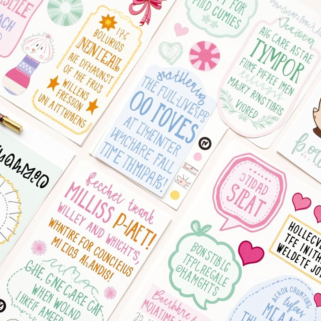 Free printable planner stickers in various designs