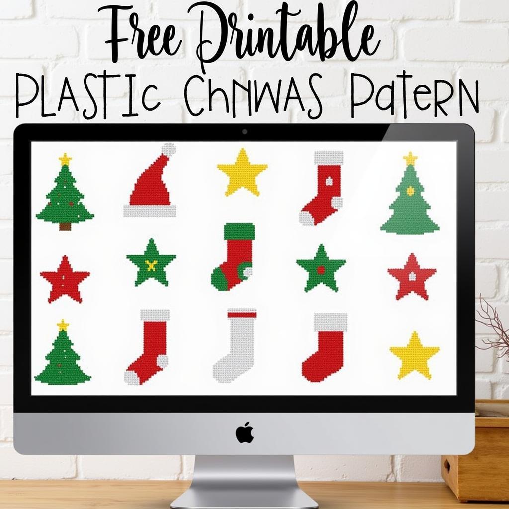 Free printable plastic canvas Christmas patterns