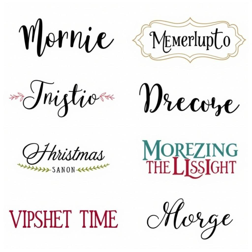 Variety of Free Printable Stocking Name Tags