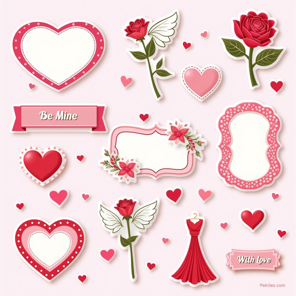 Assortment of Valentine's Day Tags