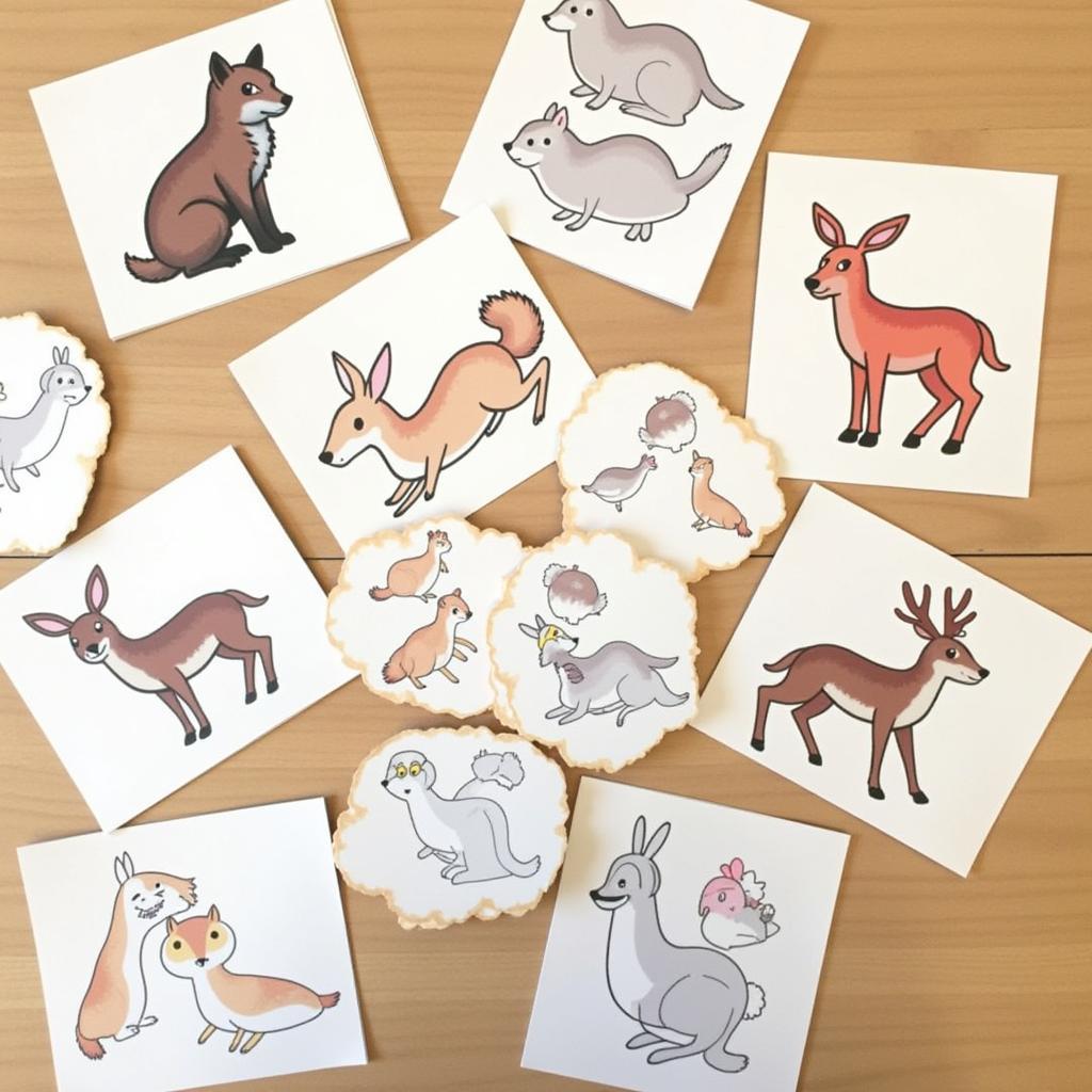 Free Printable Woodland Animals Matching Game for Kids 