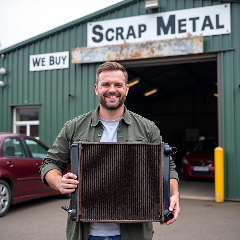 Free Radiator at a Recycling Center