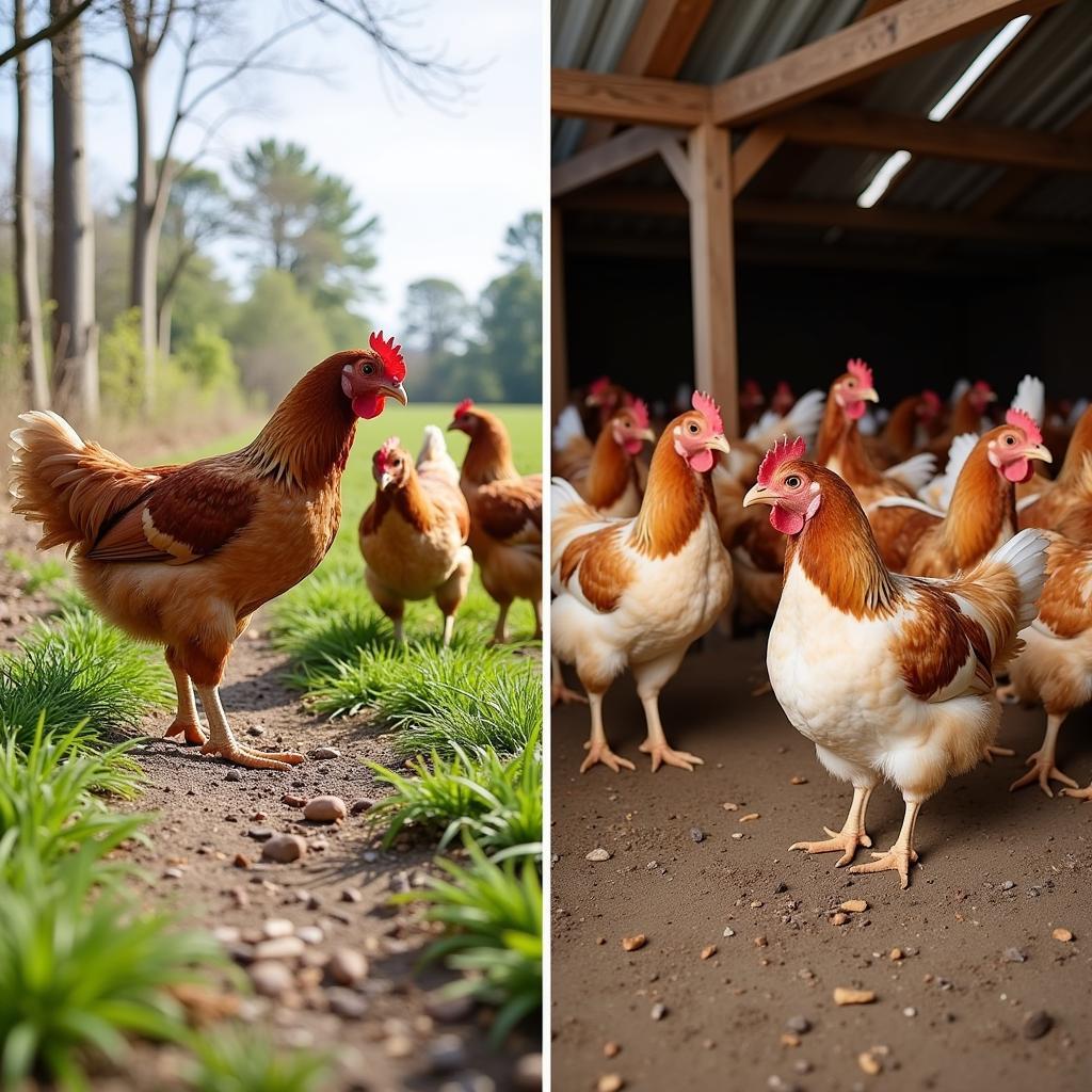 Free-Range vs. Conventional Chicken: A Visual Comparison