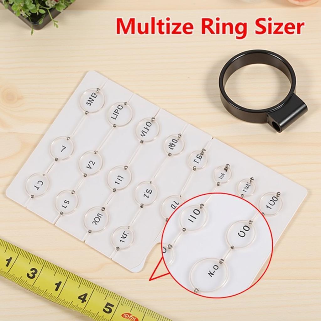 Plastic Multisize Free Ring Sizer