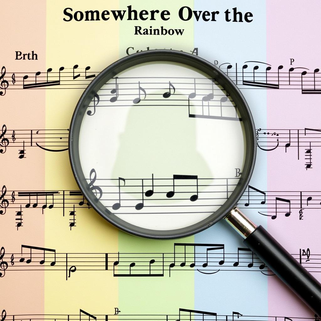 Free sheet music for "Somewhere Over the Rainbow"