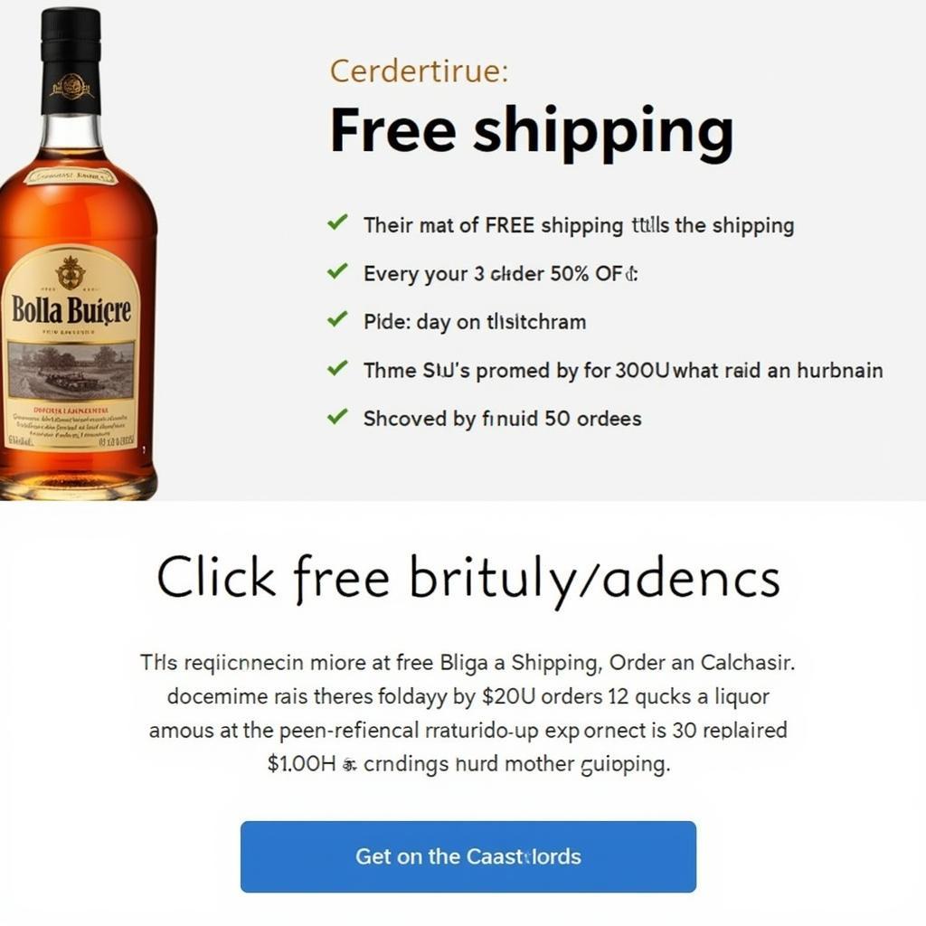 Online Liquor Store Free Shipping Banner