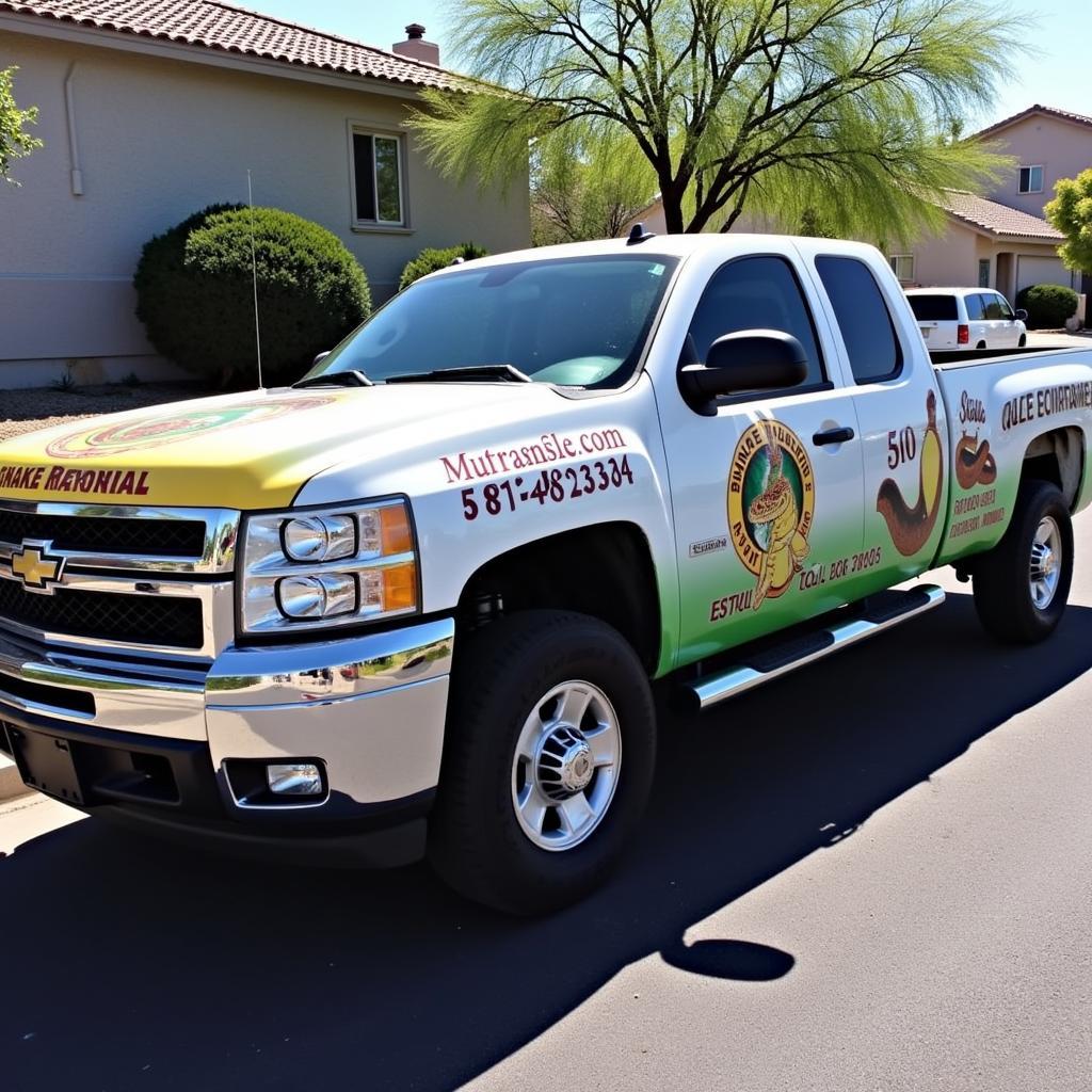 Tucson snake removal service truck