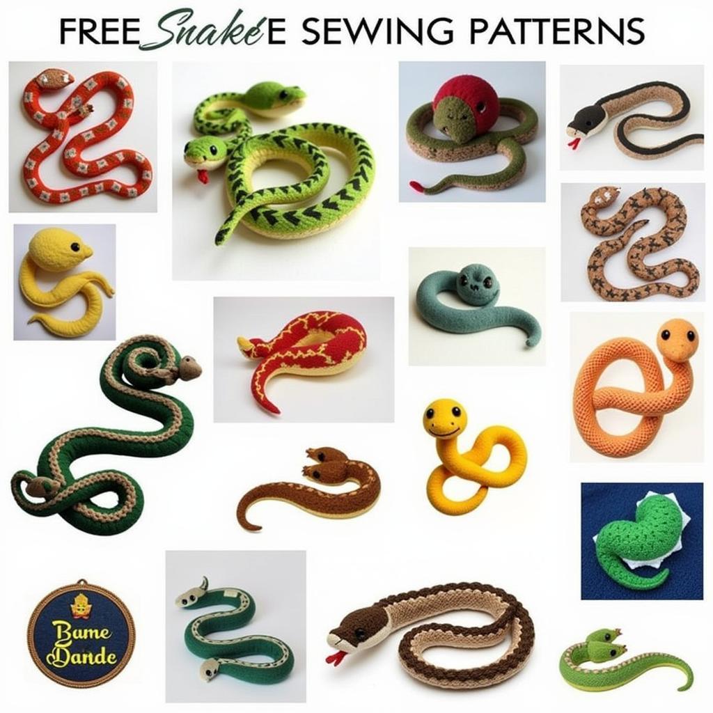 Various Free Snake Sewing Pattern Options