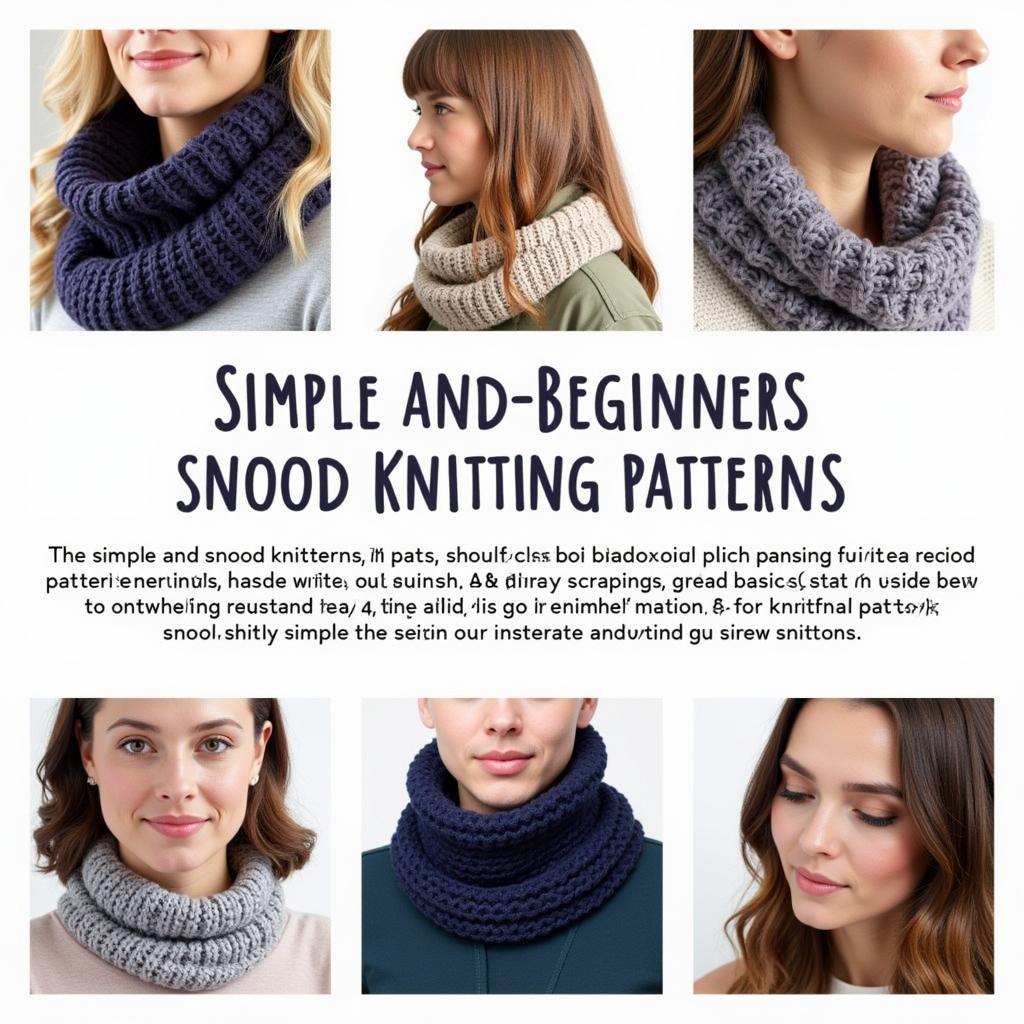 Free snood knitting patterns for beginners