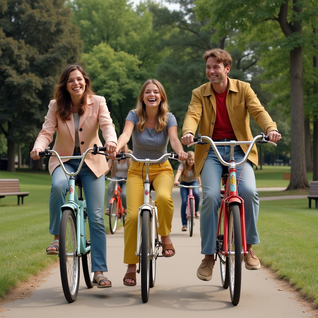 Group ride on Free Spirit bikes in the 1970s